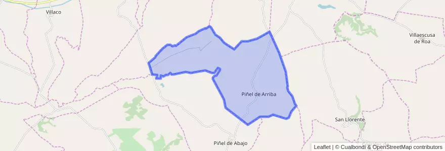Mapa de ubicacion de Piñel de Arriba.