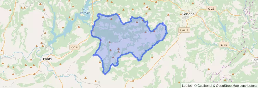 Mapa de ubicacion de Pinell de Solsonès.
