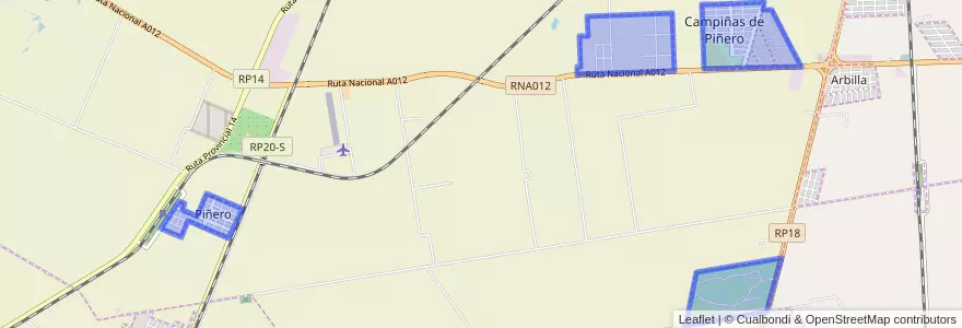 Mapa de ubicacion de Piñero.