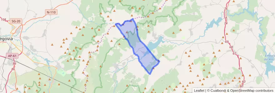 Mapa de ubicacion de Pinilla del Valle.