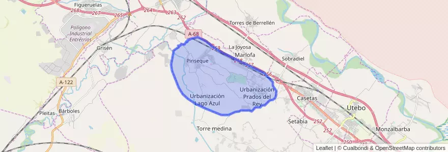 Mapa de ubicacion de Pinseque.