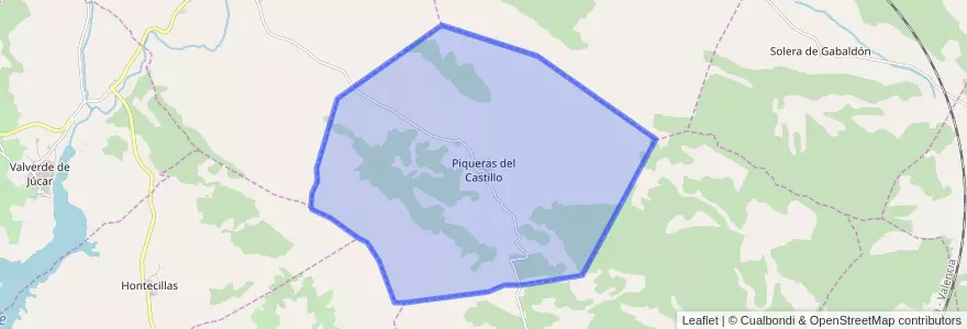 Mapa de ubicacion de Piqueras del Castillo.