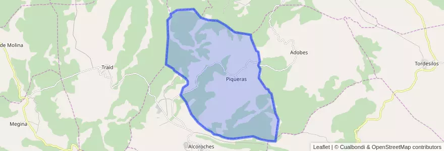 Mapa de ubicacion de Piqueras.
