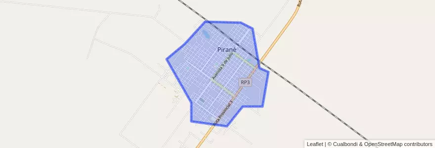 Mapa de ubicacion de Pirané.