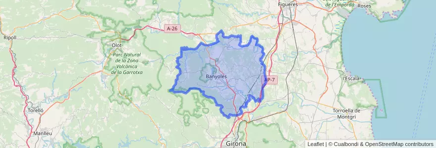 Mapa de ubicacion de Pla de l'Estany.