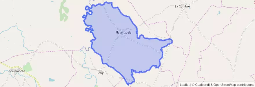 Mapa de ubicacion de Plasenzuela.