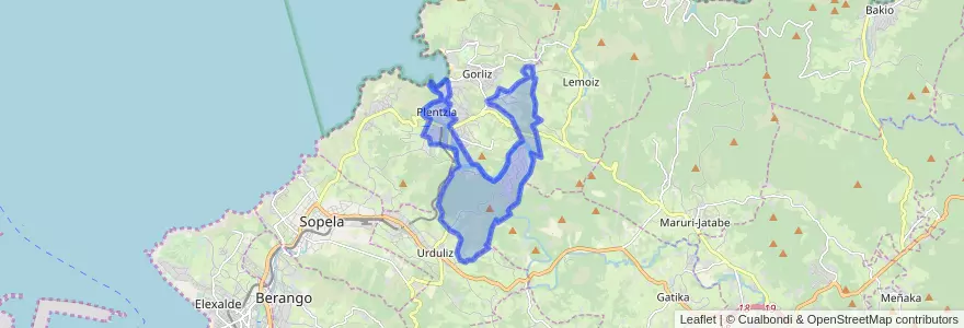 Mapa de ubicacion de Plentzia.