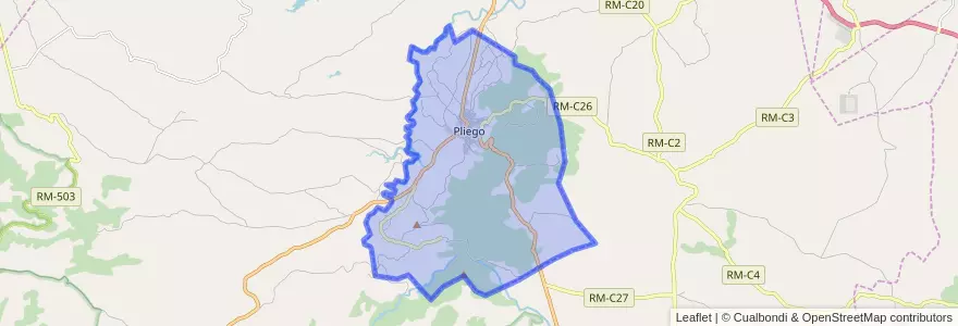 Mapa de ubicacion de Pliego.