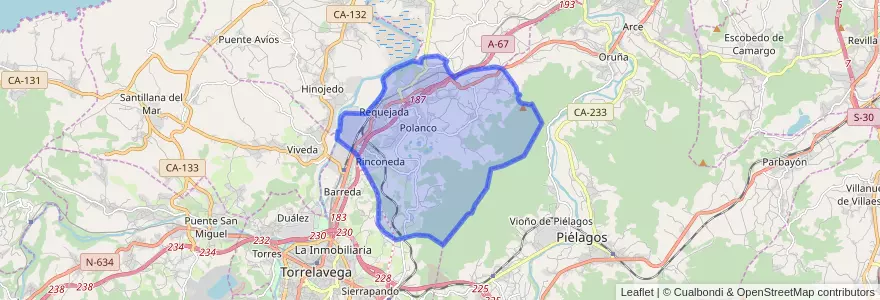 Mapa de ubicacion de Polanco.