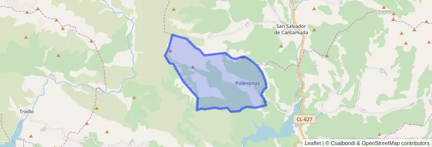 Mapa de ubicacion de Polentinos.