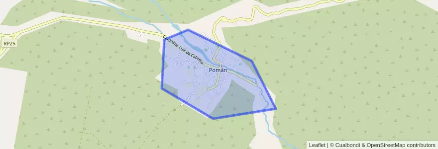 Mapa de ubicacion de Pomán.