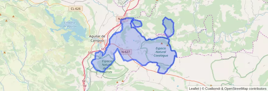 Mapa de ubicacion de Pomar de Valdivia.