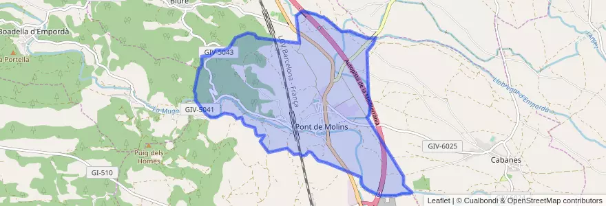 Mapa de ubicacion de Pont de Molins.
