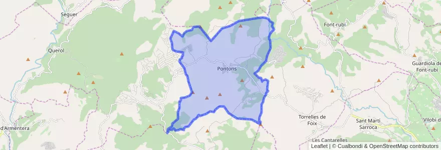Mapa de ubicacion de Pontons.