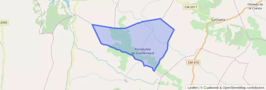 Mapa de ubicacion de Portalrubio de Guadamejud.
