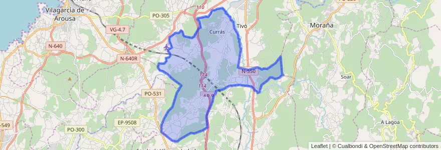 Mapa de ubicacion de Portas.