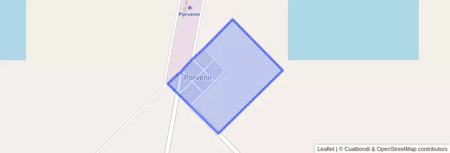 Mapa de ubicacion de Porvenir.