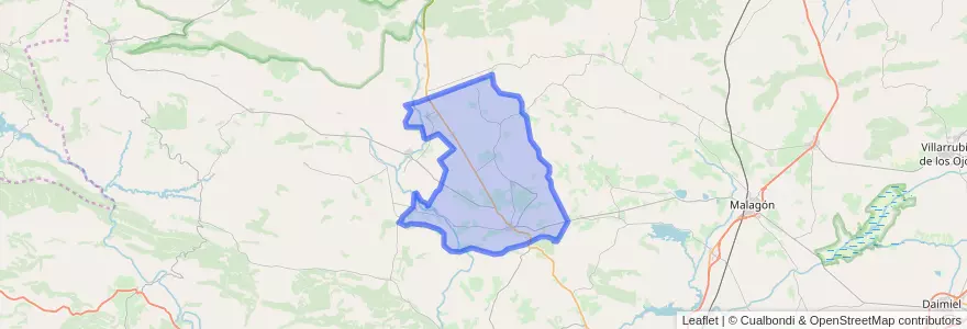 Mapa de ubicacion de Porzuna.