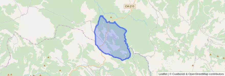 Mapa de ubicacion de Poveda de la Sierra.