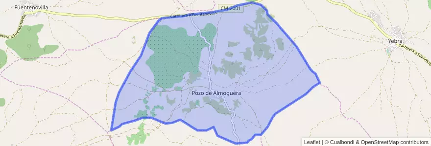 Mapa de ubicacion de Pozo de Almoguera.