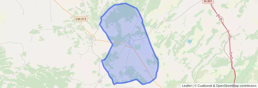 Mapa de ubicacion de Pozohondo.