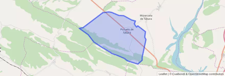Mapa de ubicacion de Pozuelo de Tábara.
