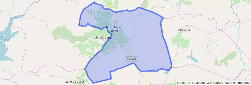 Mapa de ubicacion de Pozuelo de Zarzón.