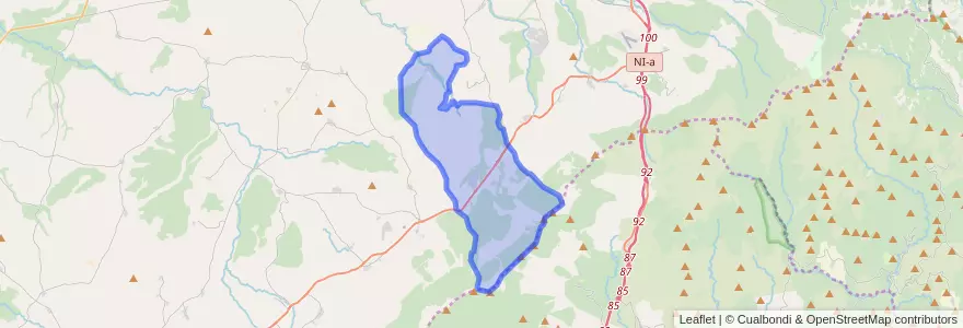 Mapa de ubicacion de Prádena.