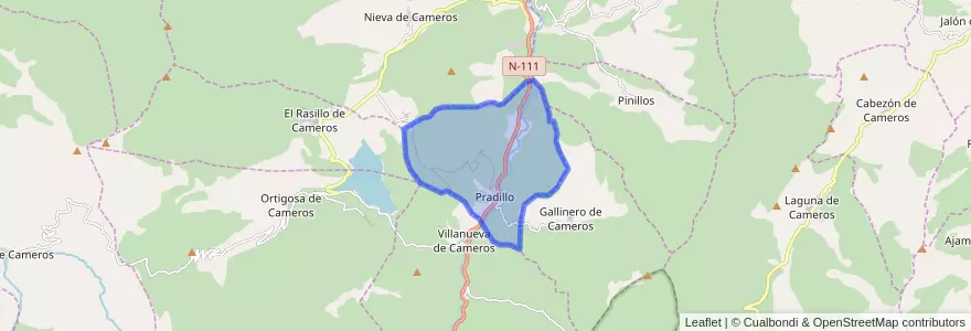 Mapa de ubicacion de Pradillo.
