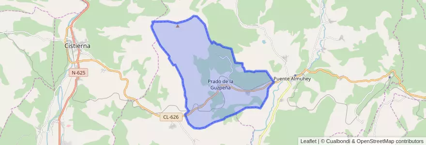 Mapa de ubicacion de Prado de la Guzpeña.