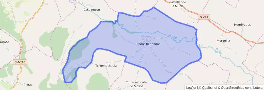 Mapa de ubicacion de Prados Redondos.
