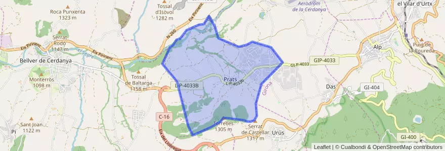 Mapa de ubicacion de Prats i Sansor.