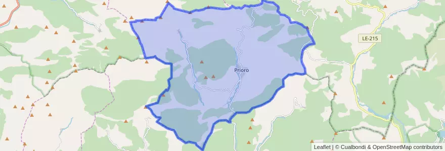 Mapa de ubicacion de Prioro.