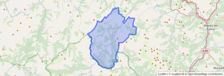 Mapa de ubicacion de Proaza.