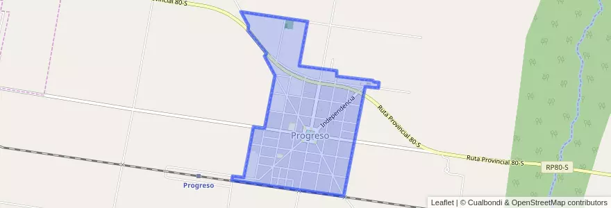 Mapa de ubicacion de Progreso.