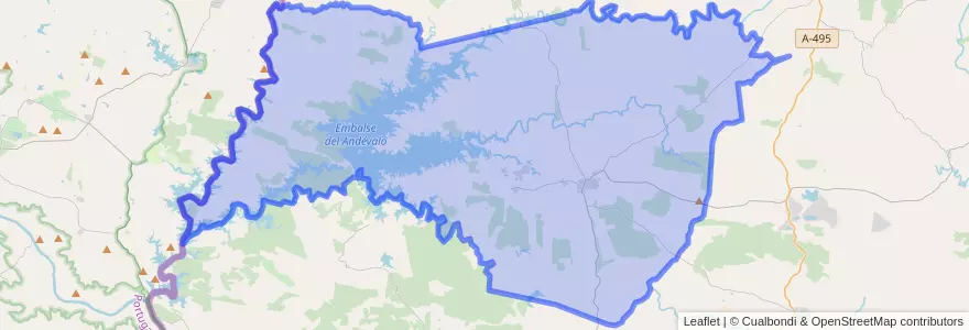 Mapa de ubicacion de Puebla de Guzmán.