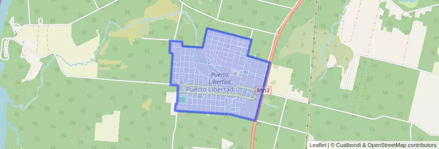 Mapa de ubicacion de Puerto Libertad.