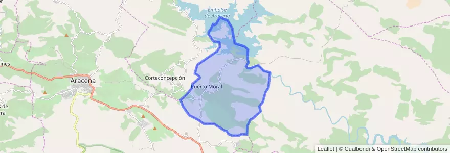 Mapa de ubicacion de Puerto Moral.