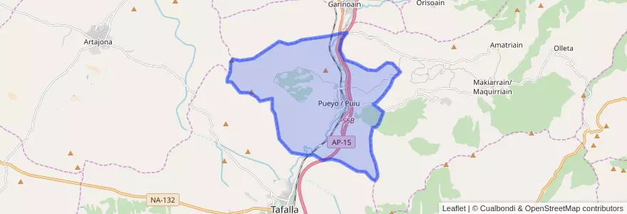 Mapa de ubicacion de Pueyo / Puiu.