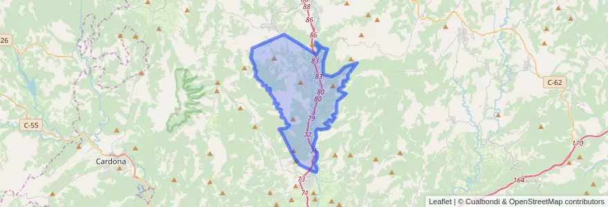 Mapa de ubicacion de Puig-reig.