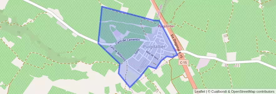 Mapa de ubicacion de Puigdàlber.