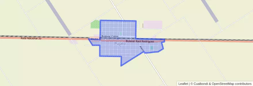 Mapa de ubicacion de Pujato.