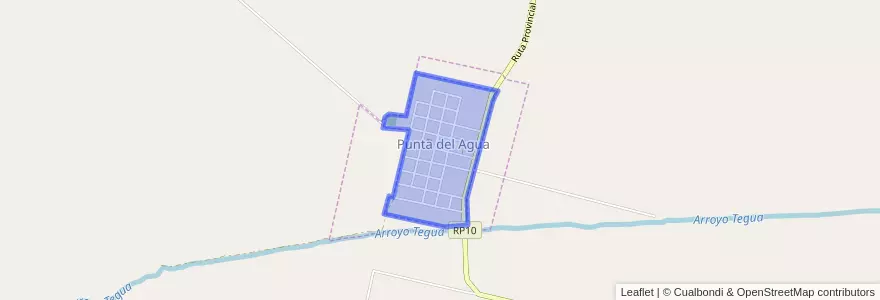 Mapa de ubicacion de Punta del Agua.
