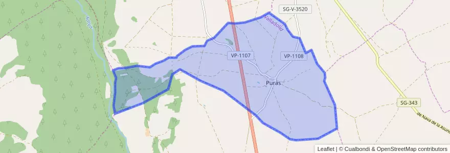 Mapa de ubicacion de Puras.
