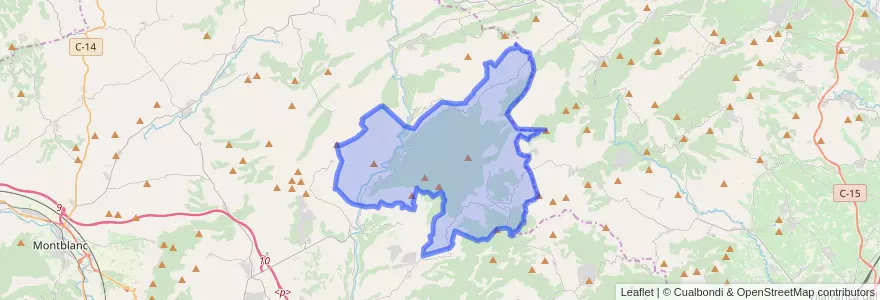 Mapa de ubicacion de Querol.