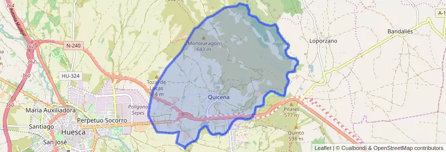 Mapa de ubicacion de Quicena.