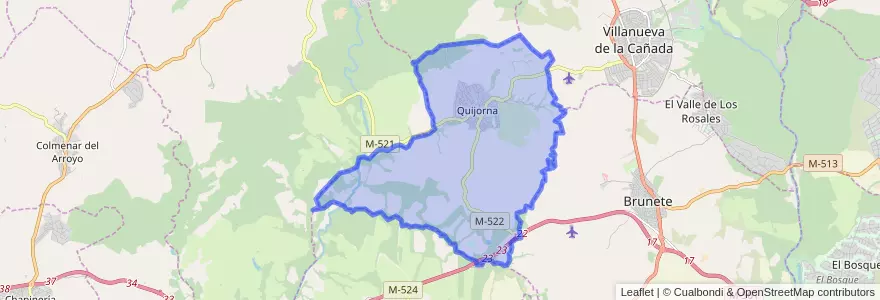 Mapa de ubicacion de Quijorna.