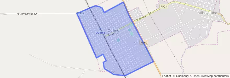 Mapa de ubicacion de Quilino.