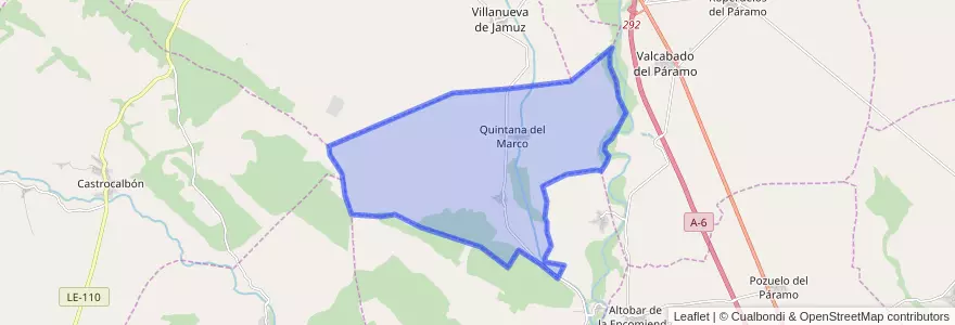 Mapa de ubicacion de Quintana del Marco.