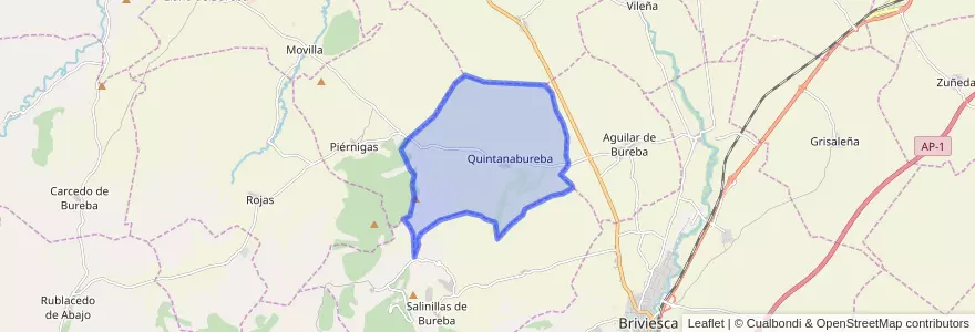 Mapa de ubicacion de Quintanabureba.